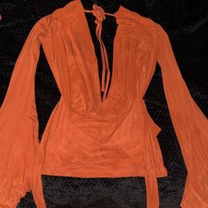 Elegant Rust Orange Women's Dress
